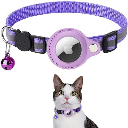 CAT GPS Tracking Collar with Quick-Release Fastener and Reflective Design for Improved Nighttime Visibility