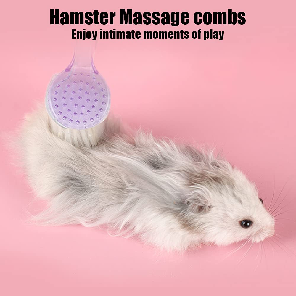 2 Pack Hamster Brush, Guinea Pig Massage Combs, Hedgehog Supplies