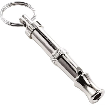 1Pcs Dog Whistle Pet Training Whistle Stainless Steel Silver Portable Adjustable Ultrasonic Cat/Dog Behavior Training Aid Tool