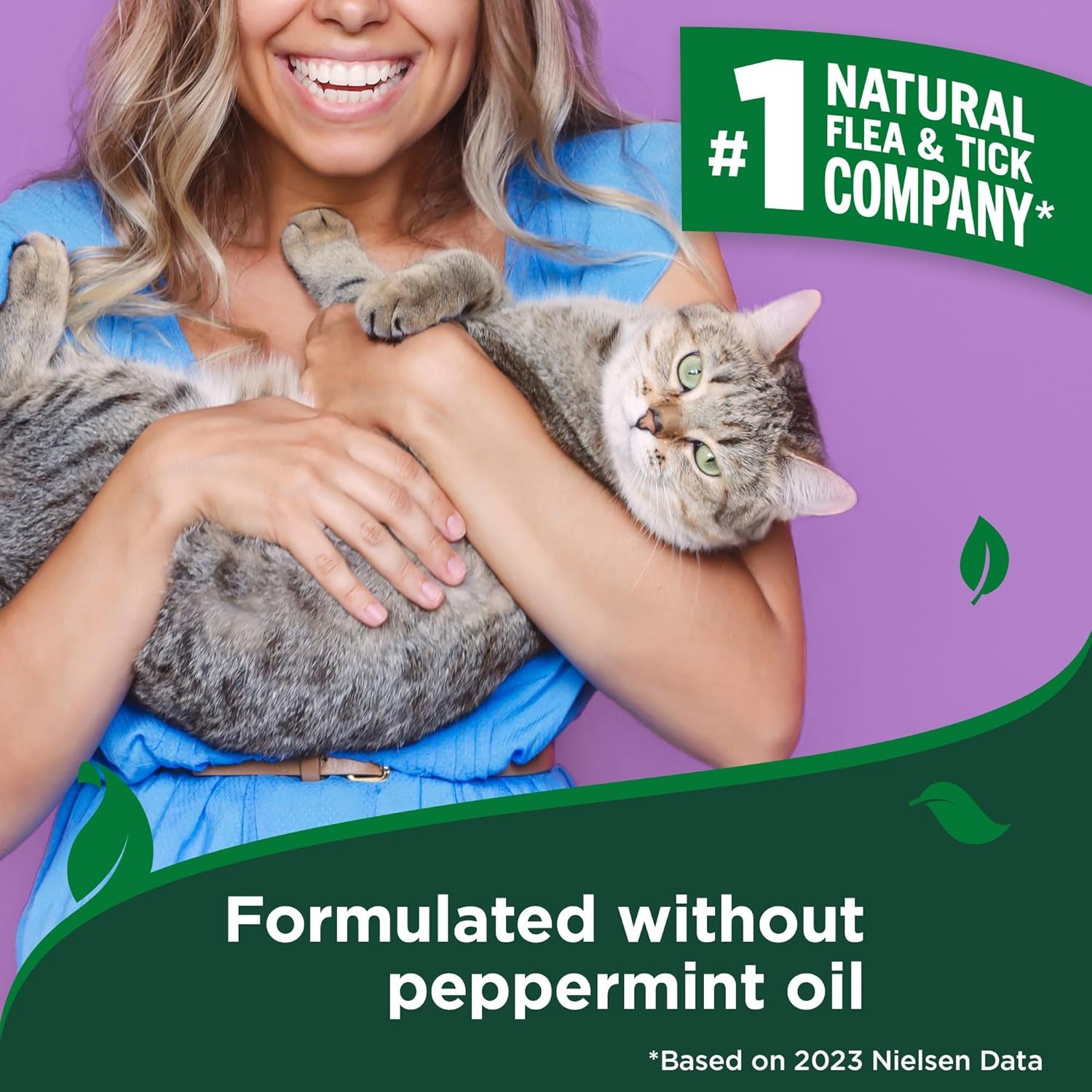 Flea & Tick Mist for Cats, Cotton Spice, Plant-Based, 6.3 Oz | Plant-Based Flea & Tick Mist, Cotton Spice Scent, Kills Fleas & Ticks on Contact, Gentle Indoor Formula for Cats