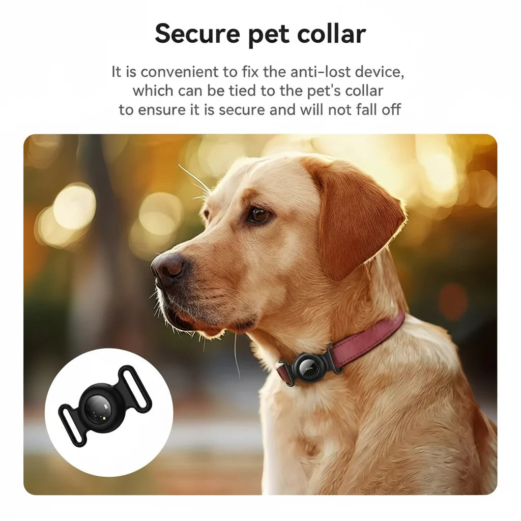 GPS Pet Tracker No Monthly Fee – Works with Apple Find My | Dogs & Cats