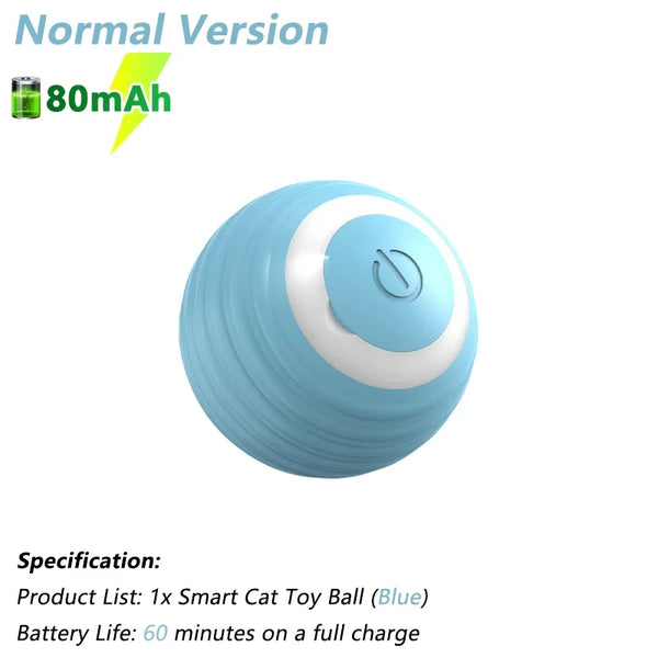 Balle interactive électrique à roulement automatique pour chats, jouets intelligents pour chats, balle rotative, accessoires de jeu pour chats