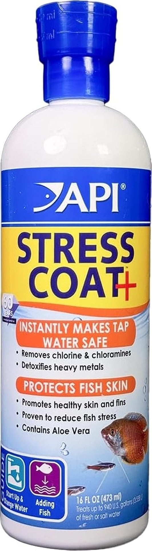 Stress Coat Aquarium Water Conditioner 16-Ounce Bottle
